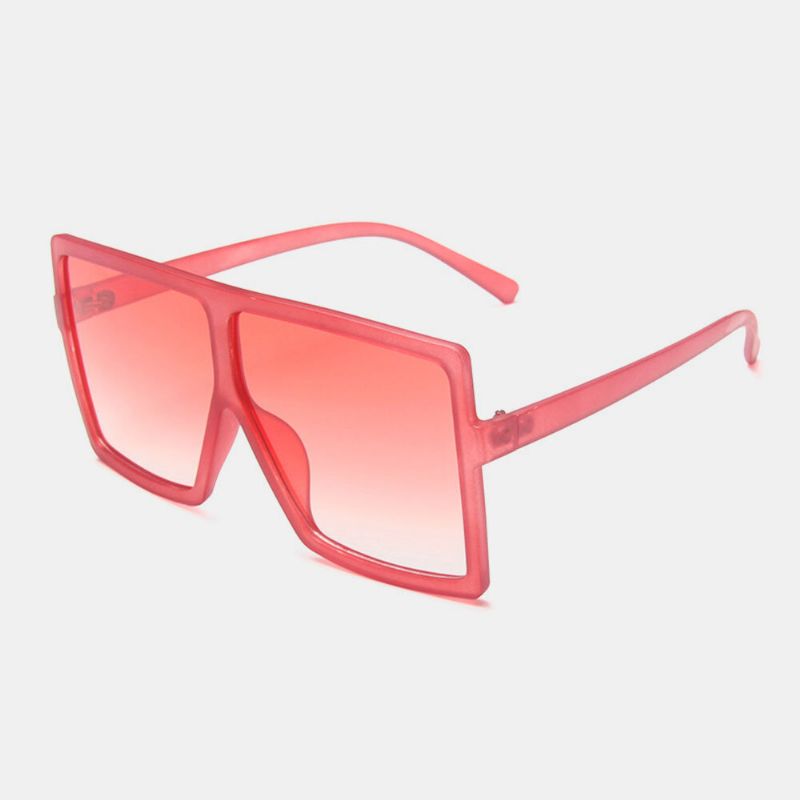 Gafas De Sol Con Protección Uv Para Mujer Con Montura De Talla Grande Forma Cuadrada Multicolor Con Personalidad De Moda