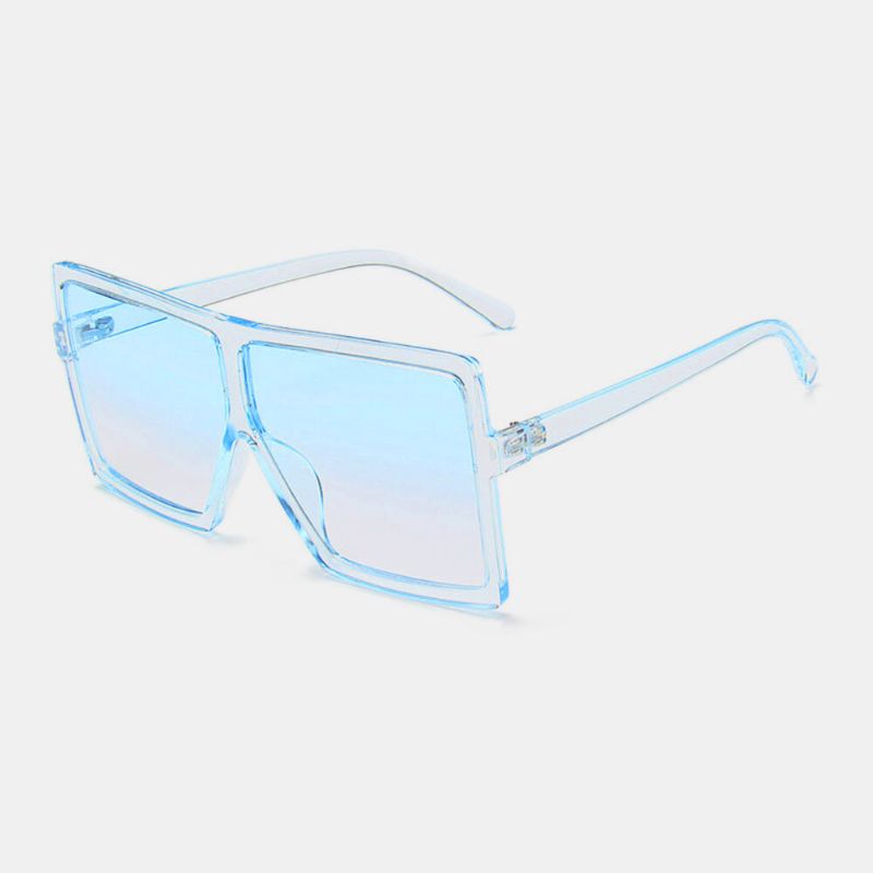 Gafas De Sol Con Protección Uv Para Mujer Con Montura De Talla Grande Forma Cuadrada Multicolor Con Personalidad De Moda