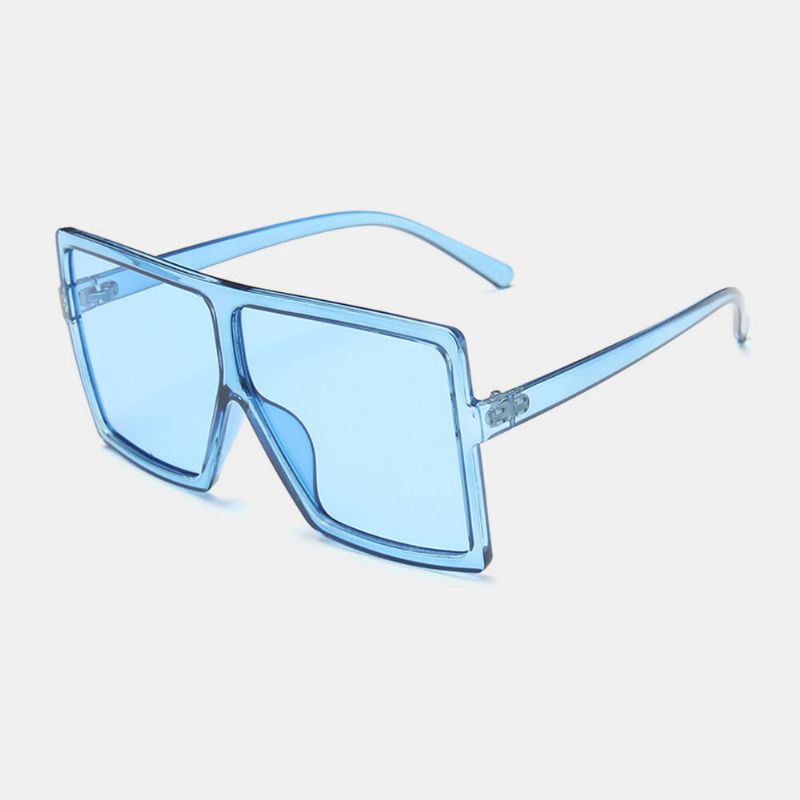 Gafas De Sol Con Protección Uv Para Mujer Con Montura De Talla Grande Forma Cuadrada Multicolor Con Personalidad De Moda