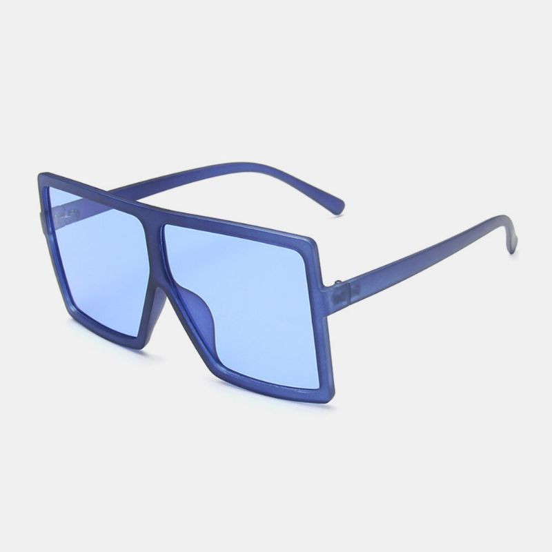 Gafas De Sol Con Protección Uv Para Mujer Con Montura De Talla Grande Forma Cuadrada Multicolor Con Personalidad De Moda