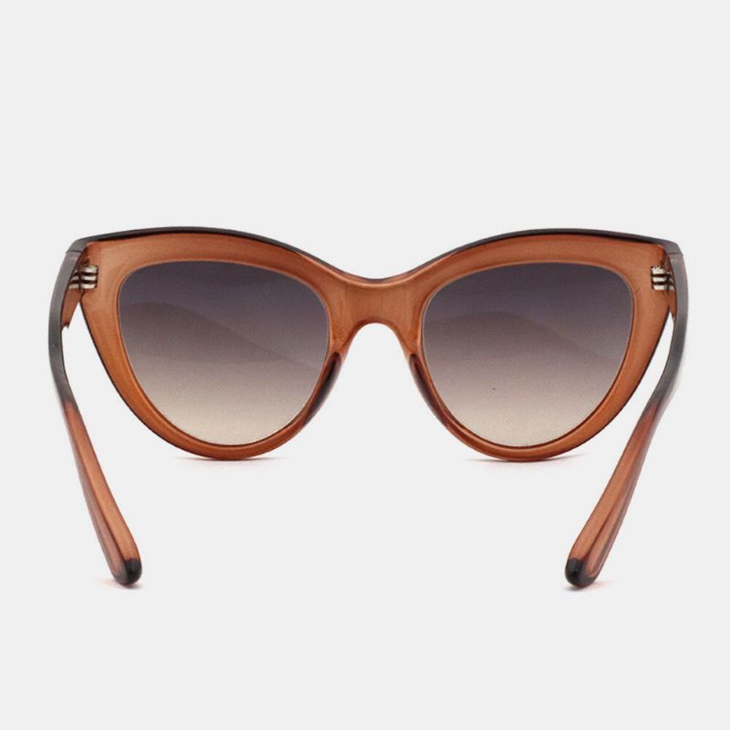 Gafas De Sol Con Protección Uv Para Mujer Ojo De Gato Montura Completa Moda Informal Tendencia Protección Uv