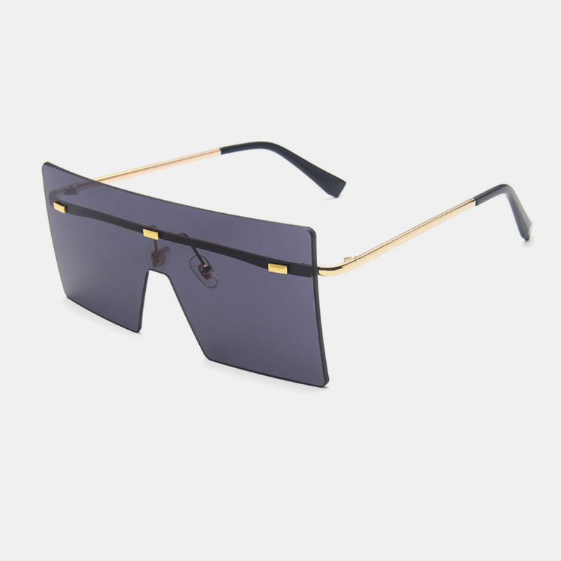 Gafas De Sol Con Protección Uv Para Mujer Talla Grande Sin Marco Forma Cuadrada Con Personalidad A La Moda