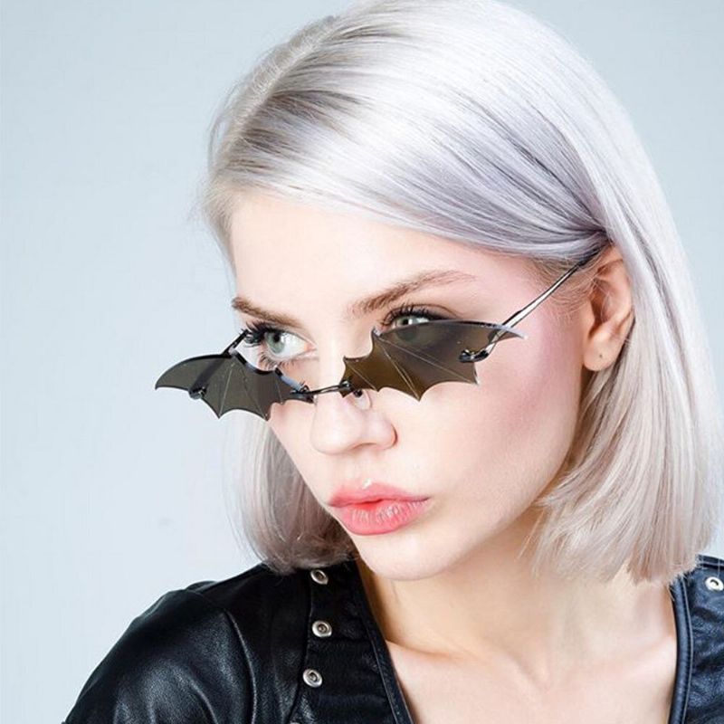 Gafas De Sol Con Protección Uv De Tendencia De Moda Con Forma De Murciélago Creativo Con Personalidad Unisex