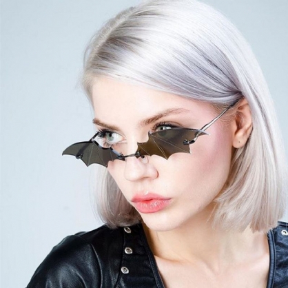 Gafas De Sol Con Protección Uv De Tendencia De Moda Con Forma De Murciélago Creativo Con Personalidad Unisex