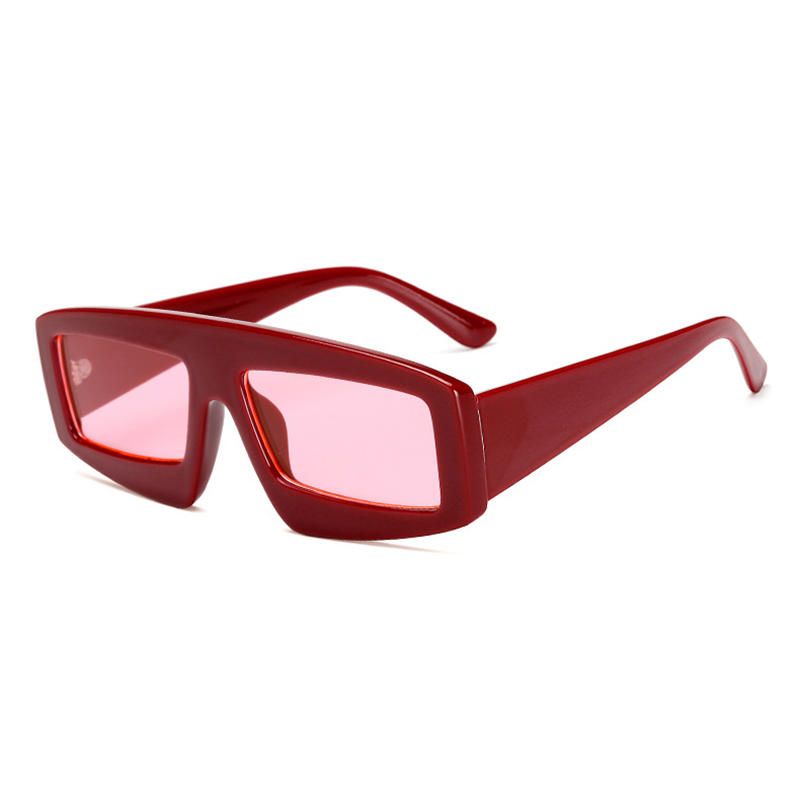 Gafas De Sol Cuadradas Irregulares Con Lentes De Pc Anti-uv Para Hombres