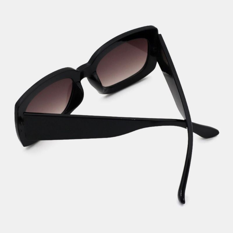 Gafas De Sol Cuadradas De Protección Uv De Verano Informal Clásico Con Montura Gruesa Completa Para Mujer