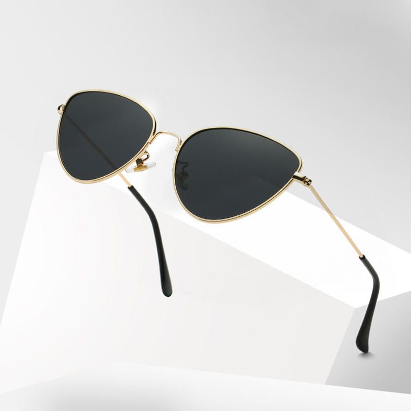 Gafas De Sol En Forma De Corazón Con Marco De Metal Fino Para Mujer Gafas De Sol Anti Uv400 Informales Para Exteriores