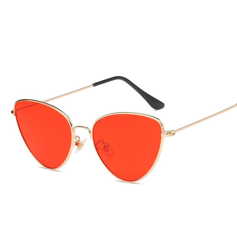 Gafas De Sol En Forma De Corazón Con Marco De Metal Fino Para Mujer Gafas De Sol Anti Uv400 Informales Para Exteriores