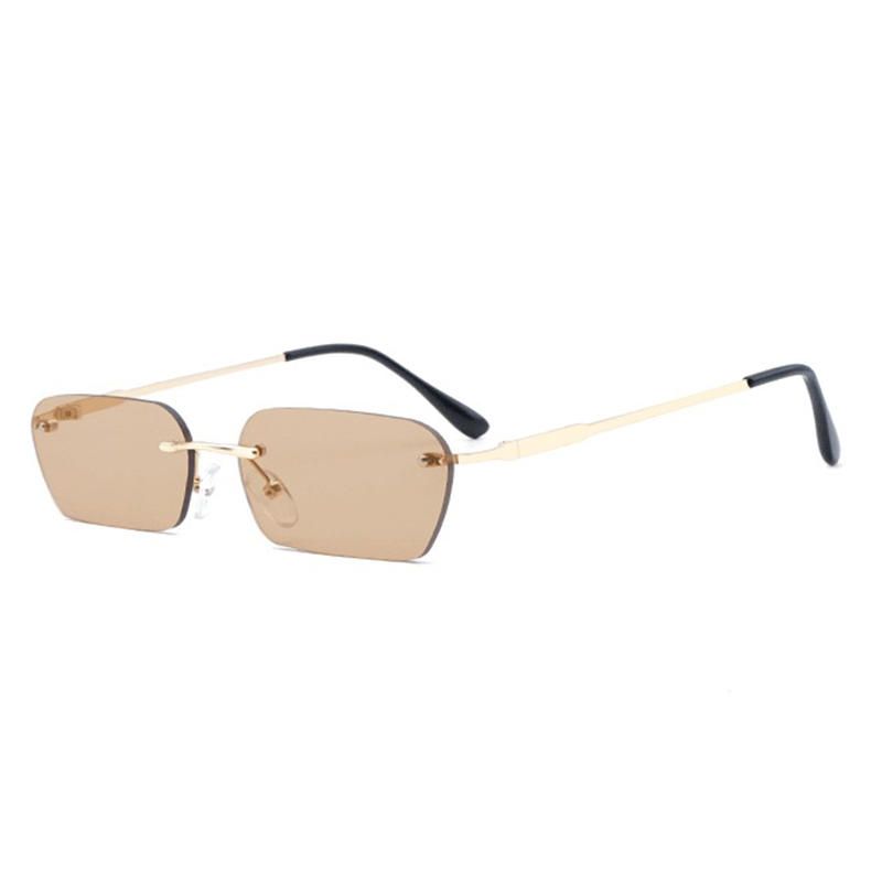 Gafas De Sol Marinas Sin Marco Unisex Vogue Vintage De Metal