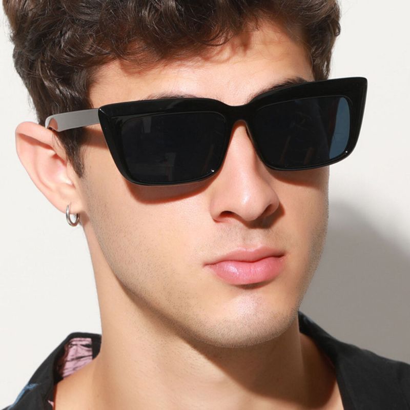 Gafas De Sol De Moda Con Protección Uv Con Montura Cuadrada Retro Unisex