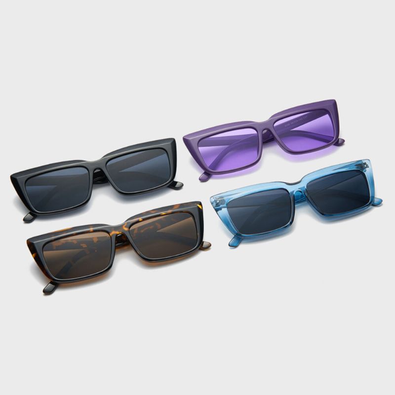 Gafas De Sol De Moda Con Protección Uv Con Montura Cuadrada Retro Unisex