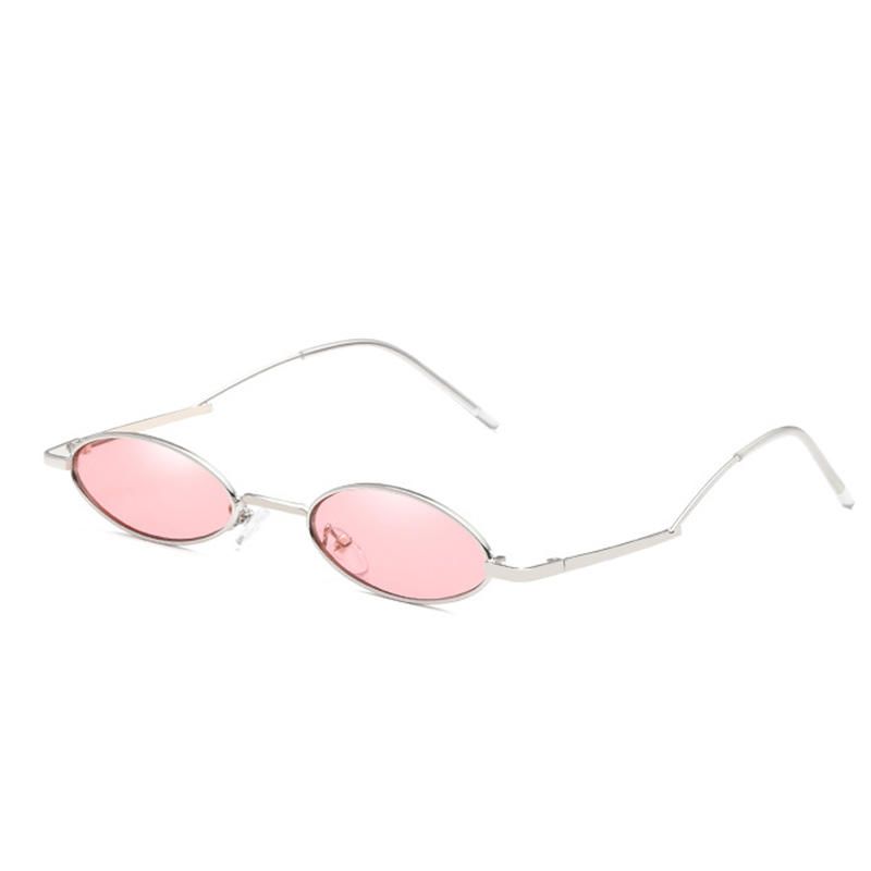 Gafas De Sol De Moda Ovaladas Vintage Para Mujer Gafas De Sol Con Marco De Metal Uv400 Gafas De Sol De Playa Para Viajes Al Aire Libre