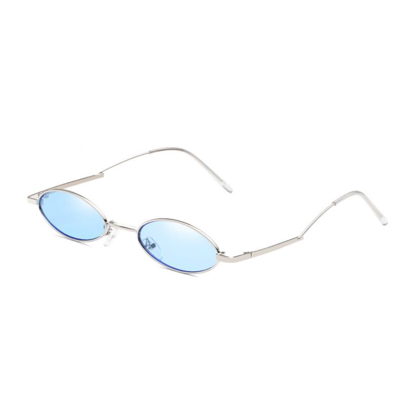 Gafas De Sol De Moda Ovaladas Vintage Para Mujer Gafas De Sol Con Marco De Metal Uv400 Gafas De Sol De Playa Para Viajes Al Aire Libre