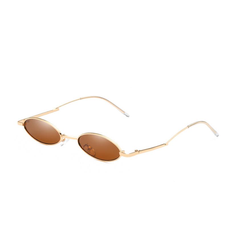 Gafas De Sol De Moda Ovaladas Vintage Para Mujer Gafas De Sol Con Marco De Metal Uv400 Gafas De Sol De Playa Para Viajes Al Aire Libre