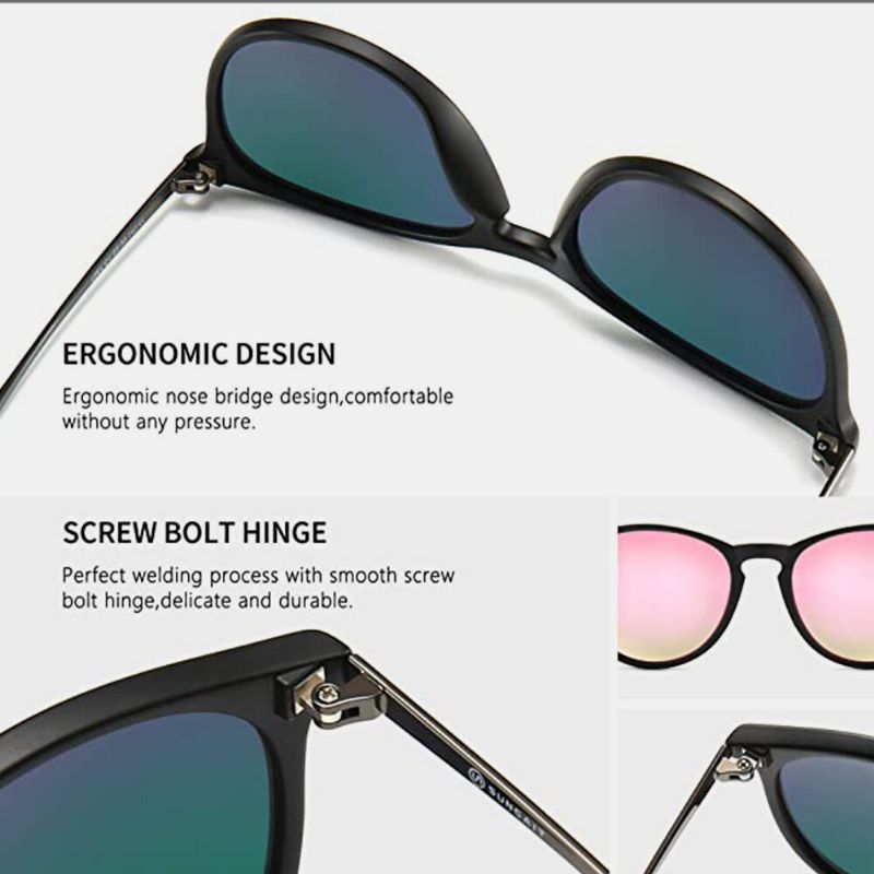 Gafas De Sol De Moda De Protección Uv Con Montura De Gran Tamaño Con Forma Cuadrada Retro Unisex