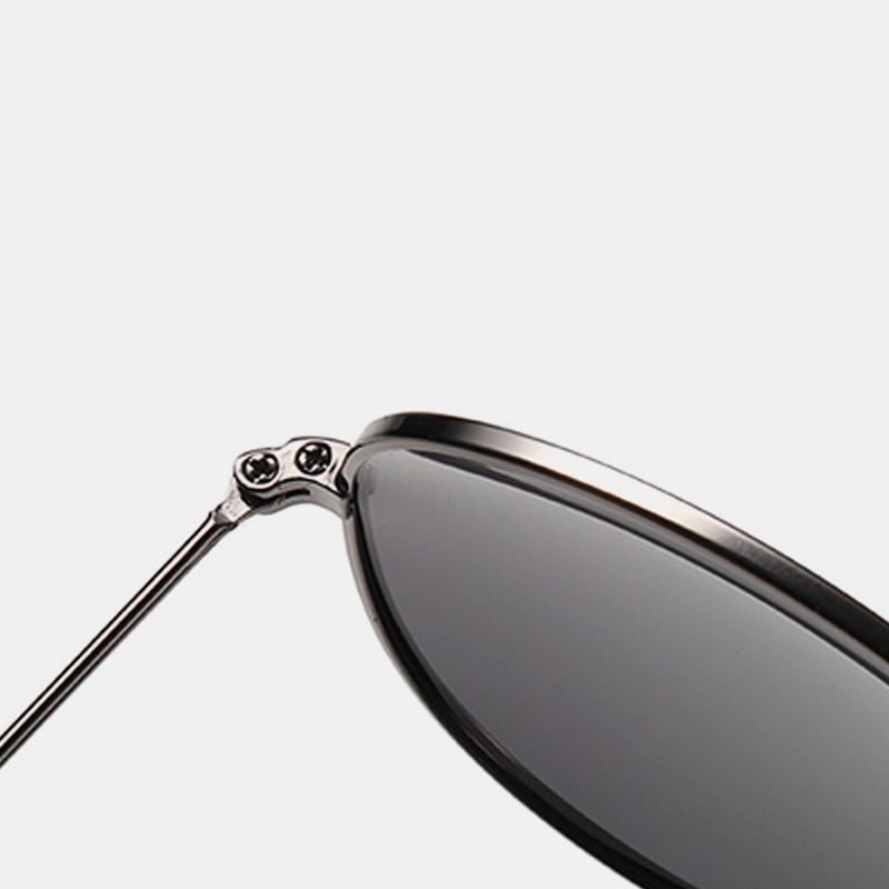 Gafas De Sol De Montura Grande De Metal Para Hombres Gafas De Sol Polarizadas Con Espejo De Rana