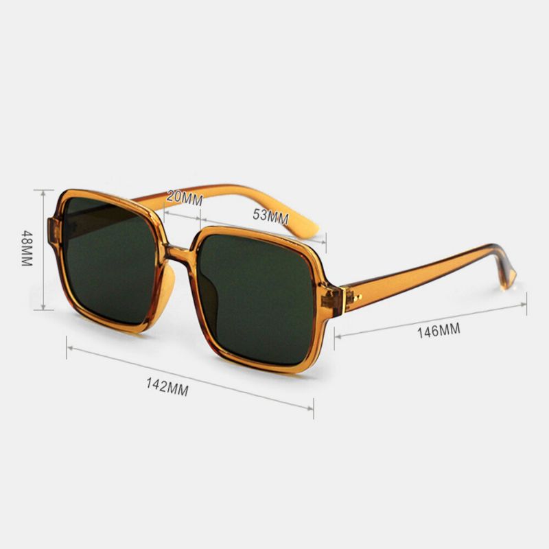 Gafas De Sol Polarizadas Con Protección Uv De Montura Completa Cuadrada Para Hombre