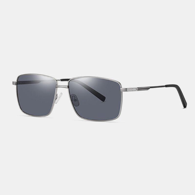 Gafas De Sol Polarizadas De Moda Con Protección Uv Para Hombre Con Montura Metálica