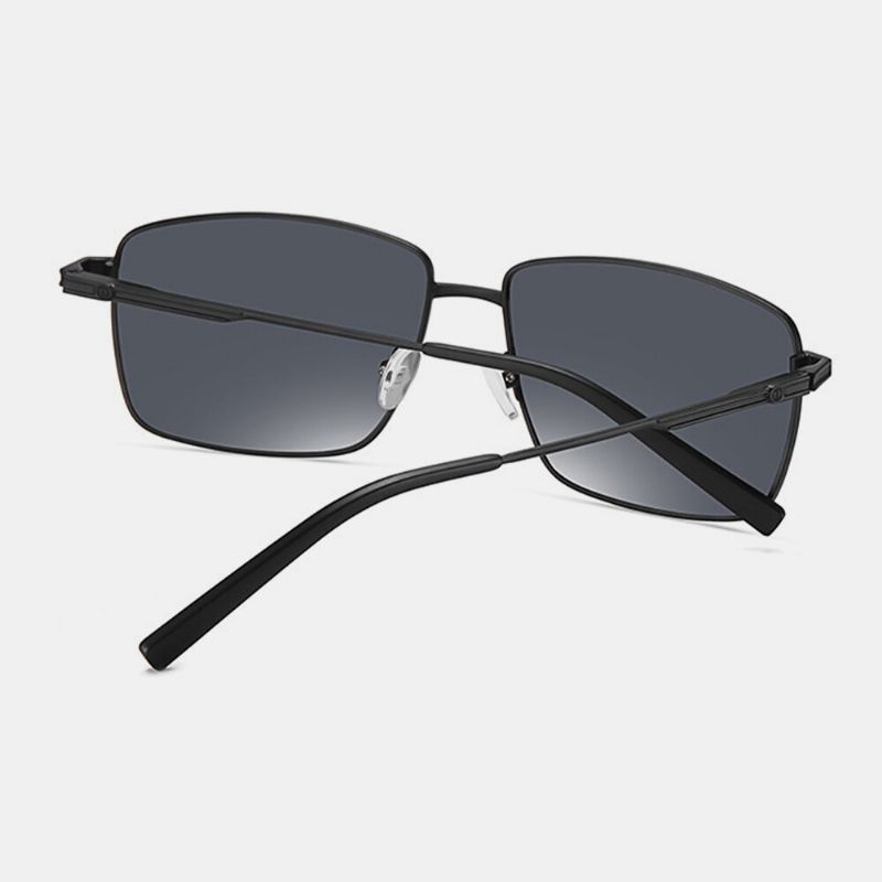 Gafas De Sol Polarizadas De Moda Con Protección Uv Para Hombre Con Montura Metálica