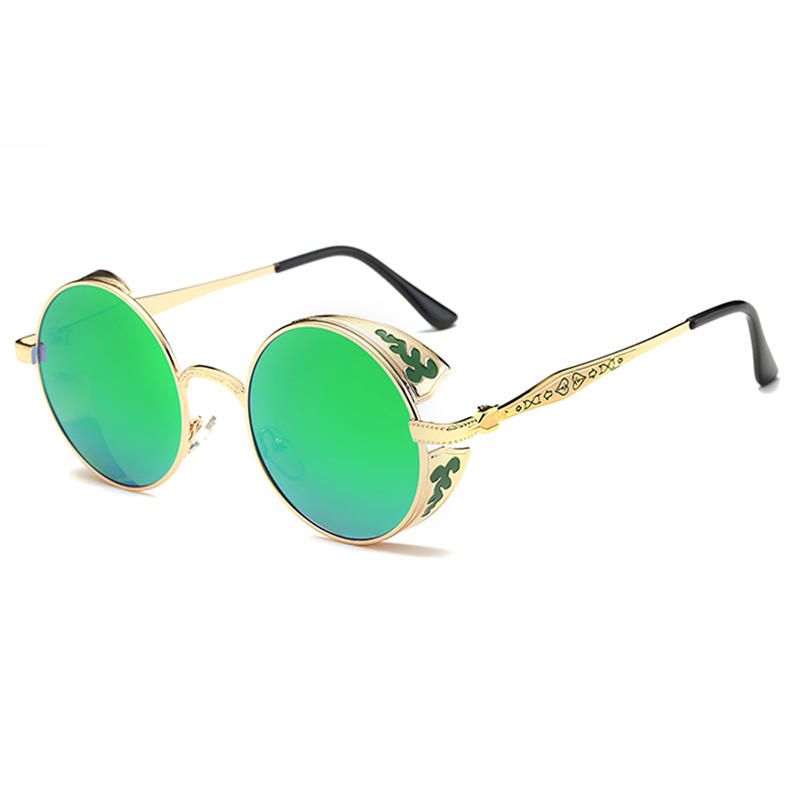 Gafas De Sol Polarizadas Para Mujer Punk Round Para Mujer Gafas Coloridas Con Marco Redondo Al Aire Libre