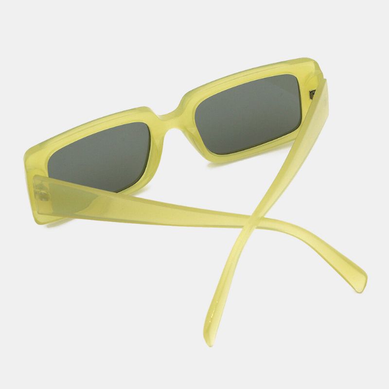 Gafas De Sol Polarizadas Unisex De Color Sólido Rectangulares De Montura Completa Con Protección Uv Informal