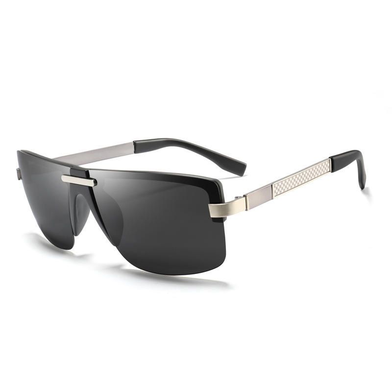 Gafas De Sol Polarizadas Uv400 De Lujo Sin Montura Cuadradas Al Aire Libre