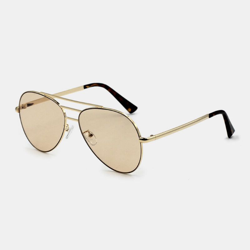 Gafas De Sol De Protección Uv Casuales De Moda De Montura Completa Con Borde Estrecho De Metal Unisex