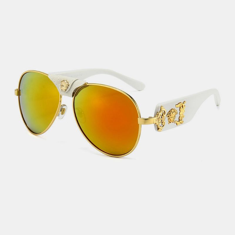 Gafas De Sol De Protección Uv De Metal De Moda Retro Unisex