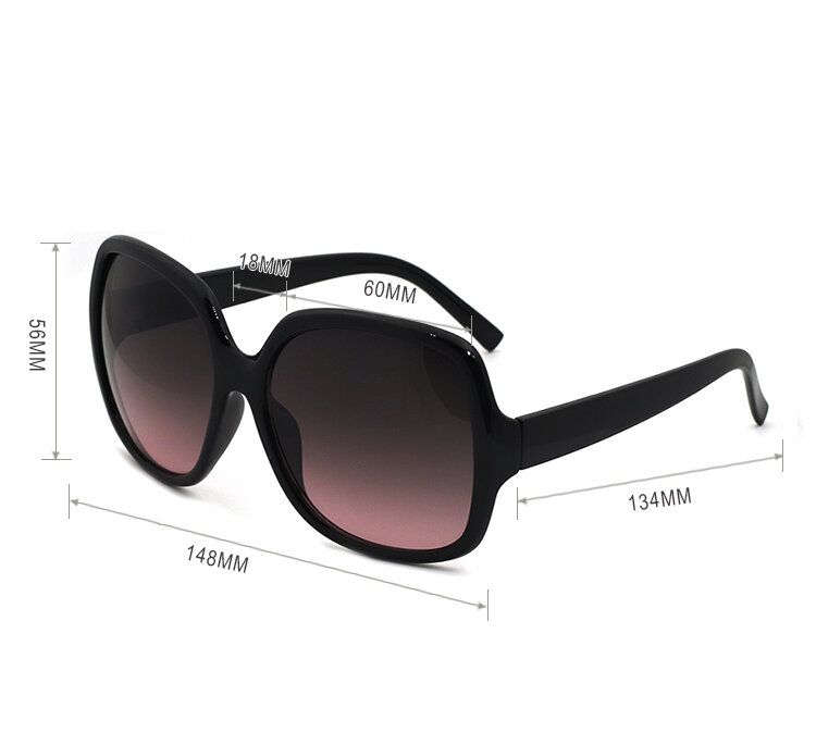 Gafas De Sol De Protección Uv Para Exteriores Con Montura Completa Grande Y Forma Cuadrada Para Mujer