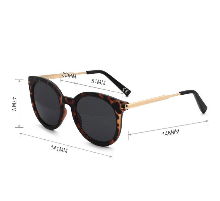 Gafas De Sol De Protección Uv Para Exteriores Informales Con Personalidad De Carey Con Forma Cuadrada Y Montura Metálica Completa Para Mujer