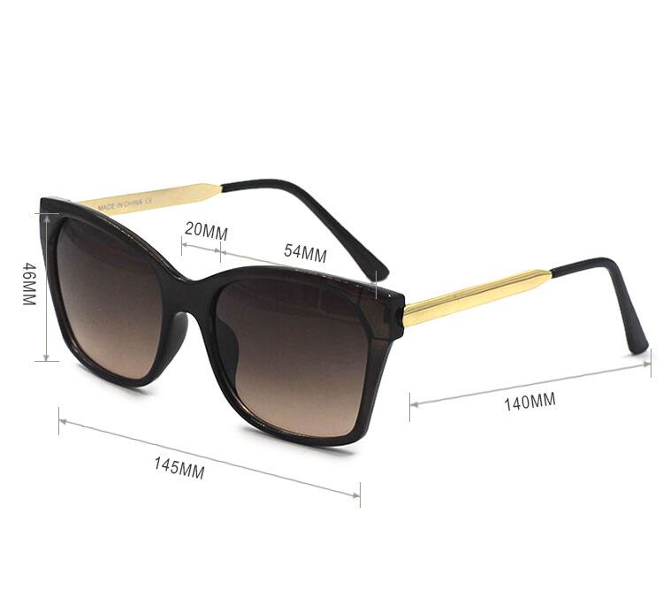 Gafas De Sol De Protección Uv Para Exteriores Informales Diarias Con Montura Completa Y Forma Cuadrada Para Mujer