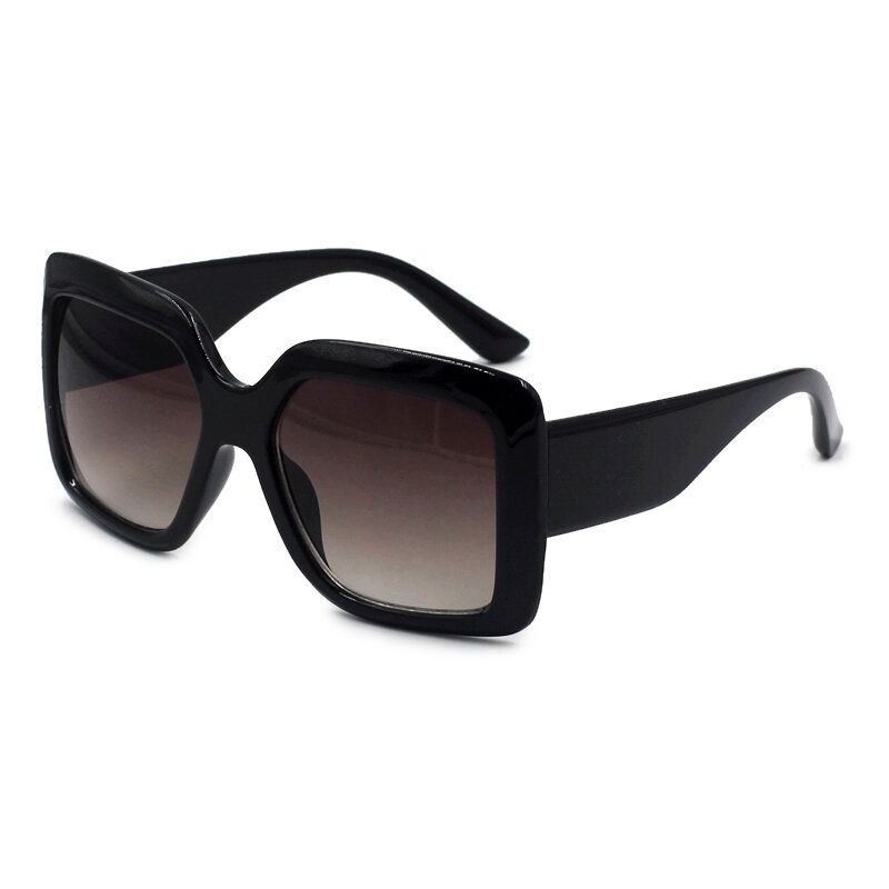 Gafas De Sol De Protección Uv Para Exteriores Informales Vintage De Moda De Hawksbill De Talla Grande Con Montura Completa De Forma Cuadrada Para Mujer