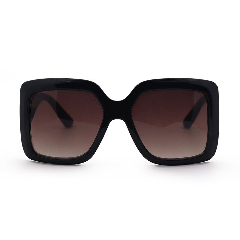 Gafas De Sol De Protección Uv Para Exteriores Informales Vintage De Moda De Hawksbill De Talla Grande Con Montura Completa De Forma Cuadrada Para Mujer