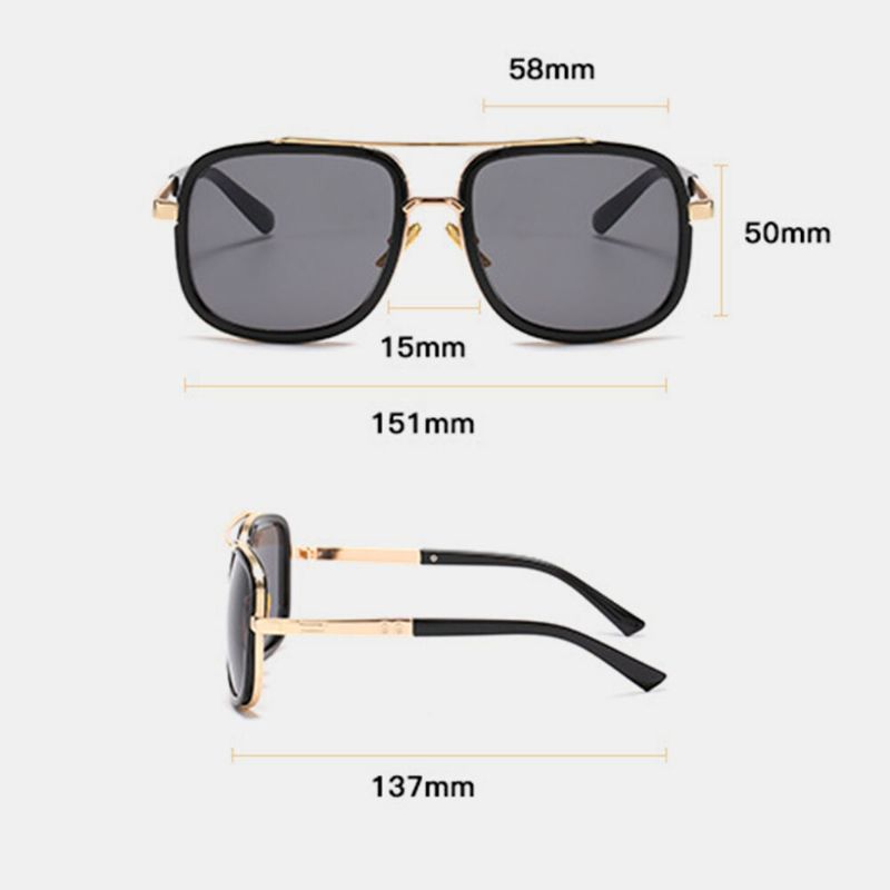 Gafas De Sol De Protección Uv Para Viajes Al Aire Libre Con Montura Gruesa Informal Para Hombre