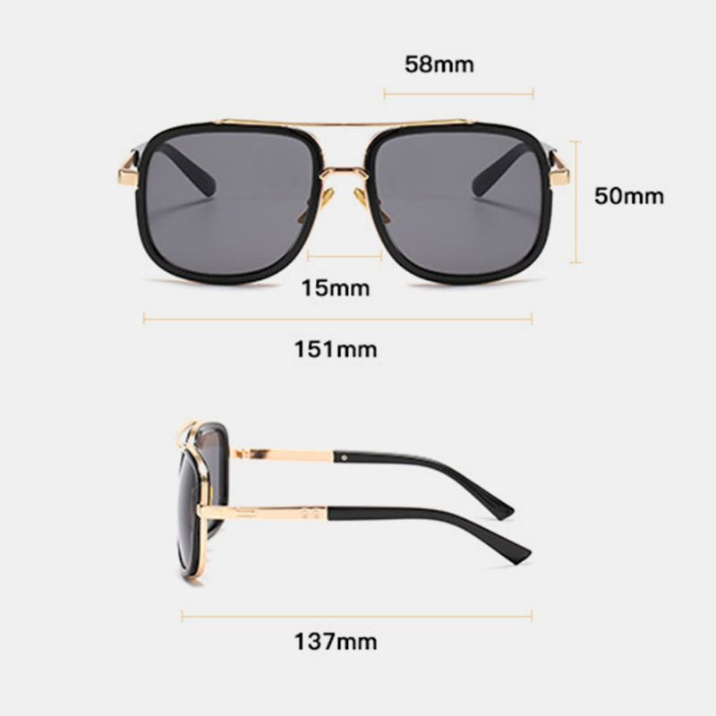 Gafas De Sol De Protección Uv Para Viajes Al Aire Libre Con Montura Gruesa Informal Para Hombre