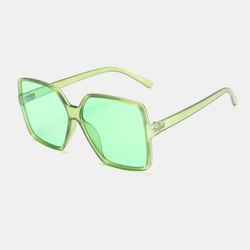 Gafas De Sol De Protección Uv Retro Con Montura De Talla Grande Para Mujer Forma Cuadrada Tendencia De Moda