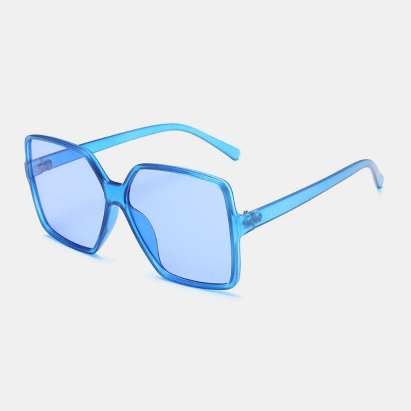 Gafas De Sol De Protección Uv Retro Con Montura De Talla Grande Para Mujer Forma Cuadrada Tendencia De Moda