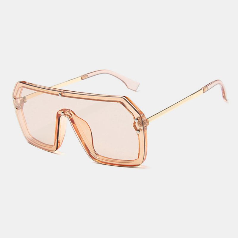 Gafas De Sol De Protección Uv De Una Sola Pieza Con Montura Gruesa De Talla Grande Para Mujer