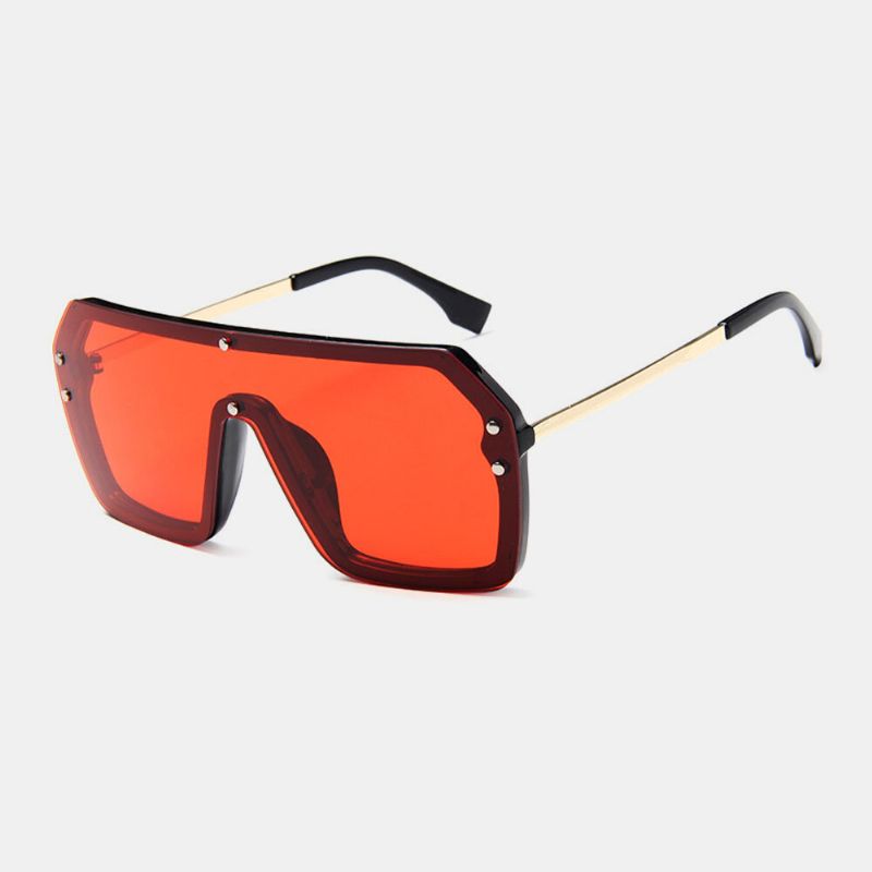 Gafas De Sol De Protección Uv De Una Sola Pieza Con Montura Gruesa De Talla Grande Para Mujer