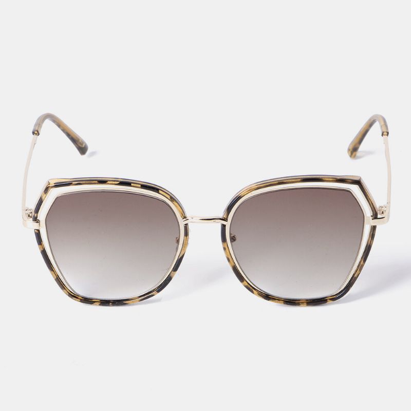 Gafas De Sol Retro Con Montura Redonda De Leopardo Para Mujer