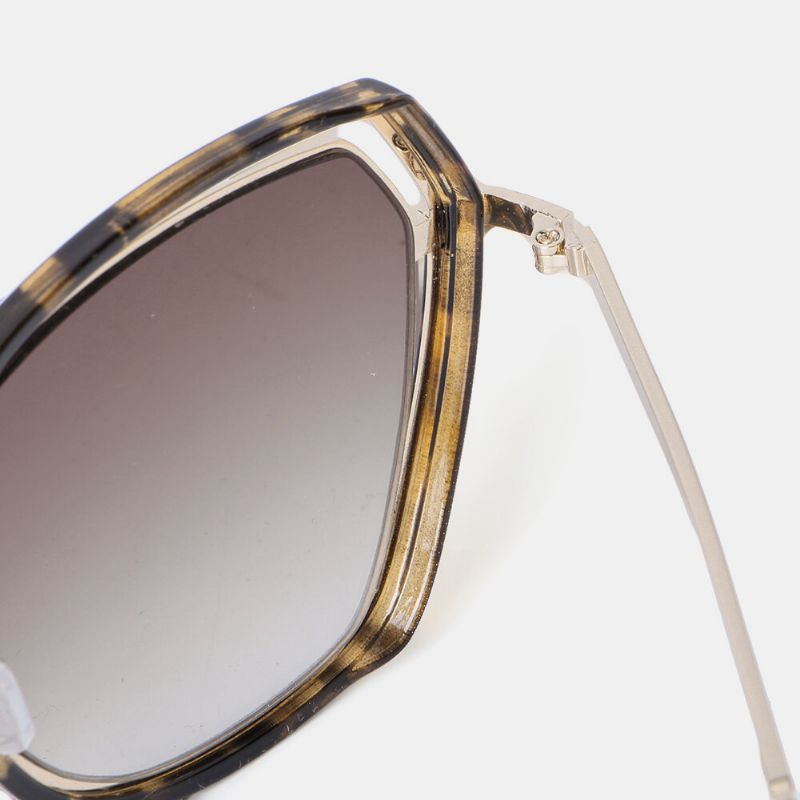 Gafas De Sol Retro Con Montura Redonda De Leopardo Para Mujer