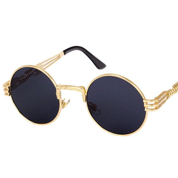 Gafas De Sol Steampunk Redondas Góticas Clásicas Para Mujer Gafas Con Montura De Metal Informal De Viaje Uv400