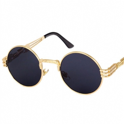 Gafas De Sol Steampunk Redondas Góticas Clásicas Para Mujer Gafas Con Montura De Metal Informal De Viaje Uv400