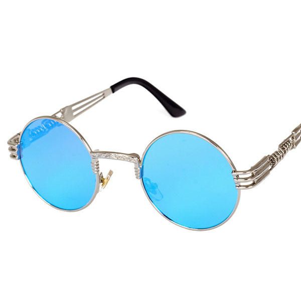 Gafas De Sol Steampunk Redondas Góticas Clásicas Para Mujer Gafas Con Montura De Metal Informal De Viaje Uv400