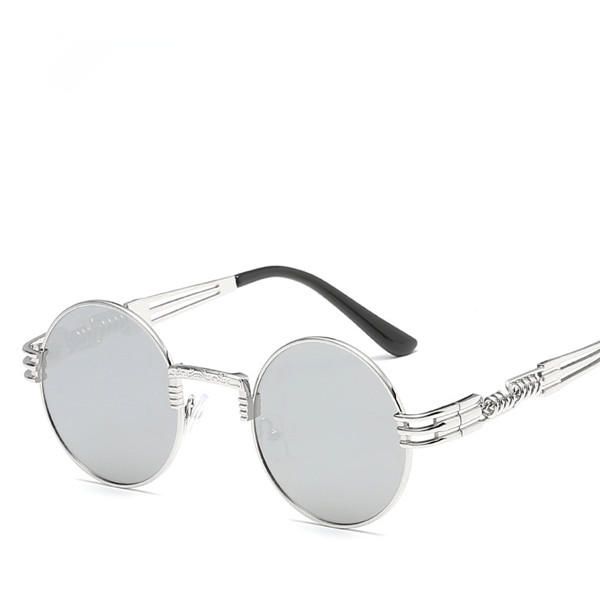 Gafas De Sol Steampunk Redondas Góticas Clásicas Para Mujer Gafas Con Montura De Metal Informal De Viaje Uv400