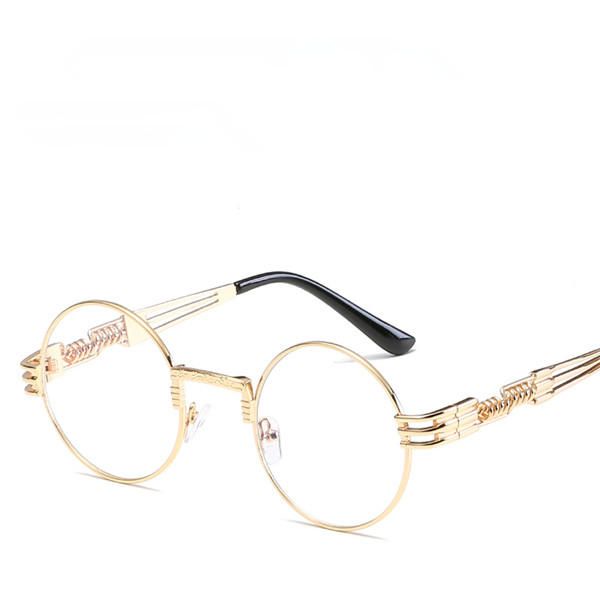 Gafas De Sol Steampunk Redondas Góticas Clásicas Para Mujer Gafas Con Montura De Metal Informal De Viaje Uv400