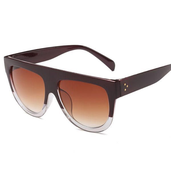 Gafas De Sol Unisex Anti-uv Para Mujer Gafas Vintage De Montura Grande Informal Al Aire Libre