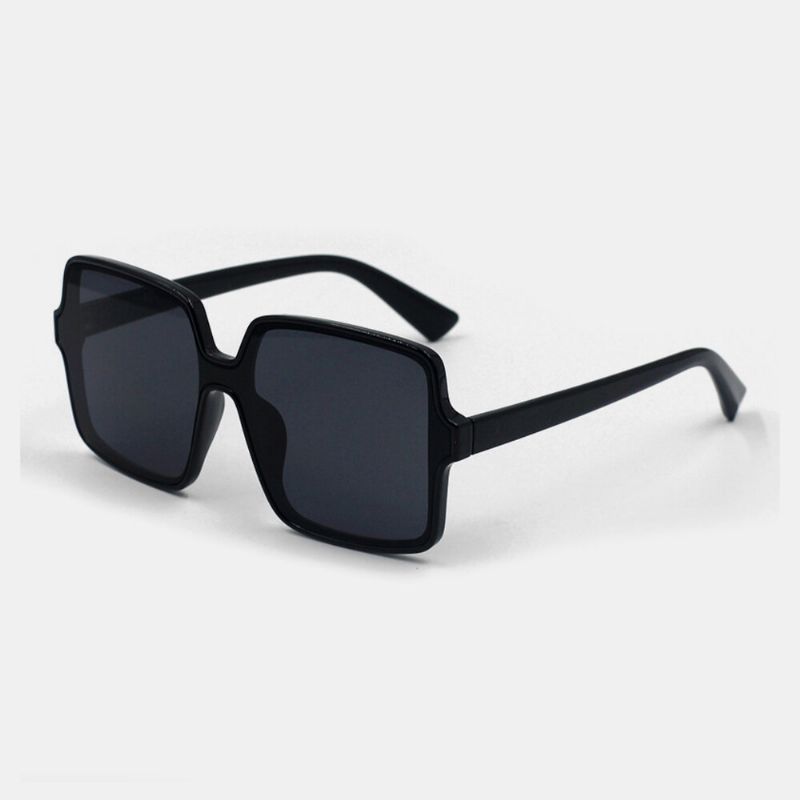 Gafas De Sol Unisex Cuadradas Transparentes Con Protección Uv De Montura Completa Informal