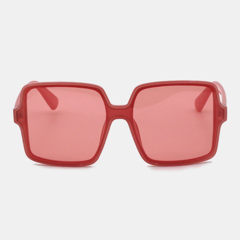 Gafas De Sol Unisex Cuadradas Transparentes Con Protección Uv De Montura Completa Informal