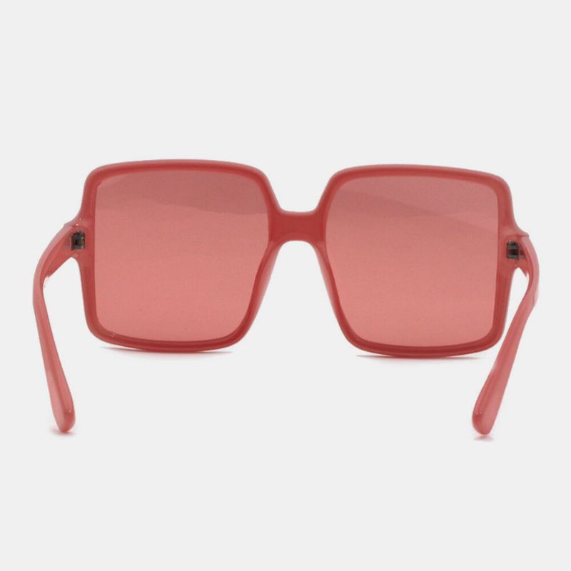 Gafas De Sol Unisex Cuadradas Transparentes Con Protección Uv De Montura Completa Informal